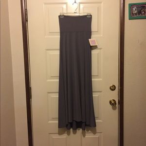 XXs Lularoe grey maxi skirt new with tag